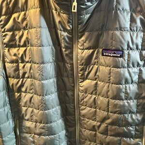 Patagonia Quilted Green sleeveless full zip  Performance Jacket